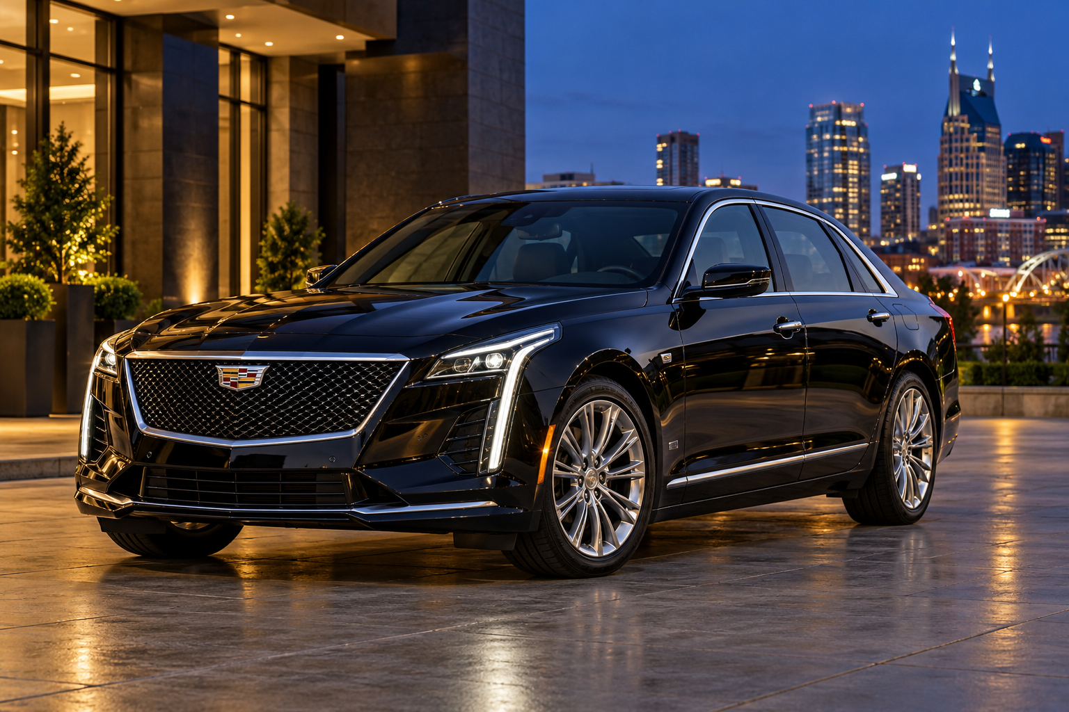 Representative Black Cadillac sedan exterior
