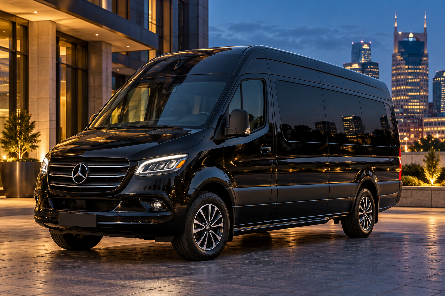 Representative Black Mercedes-Benz Sprinter exterior